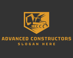 Mining Excavator Machine logo design