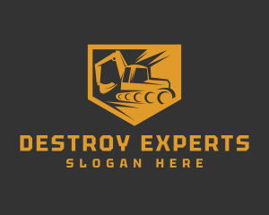 Mining Excavator Machine logo design