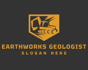 Mining Excavator Machine logo design