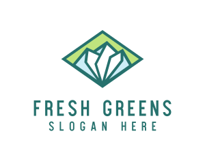 Diamond Green Mountain logo design