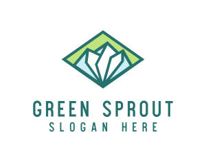 Diamond Green Mountain logo design