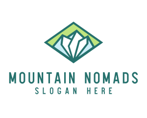 Cold Alpine Mountain logo design