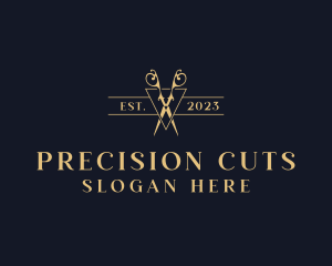 Elegant Salon Scissors logo design