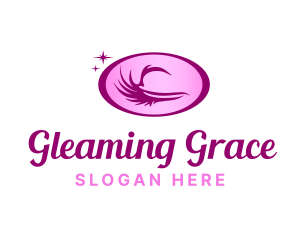 Feminine Sparkle Eyelashes  logo design