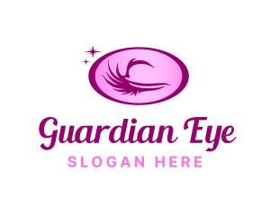 Feminine Sparkle Eyelashes  logo design