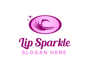 Feminine Sparkle Eyelashes  logo design