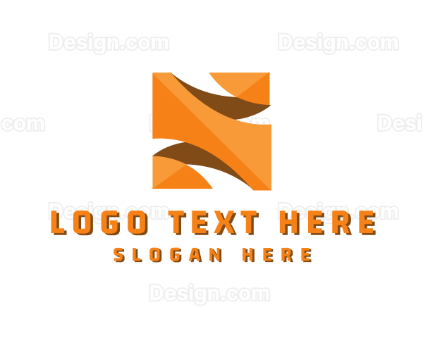 3D Box Fold Letter S Logo