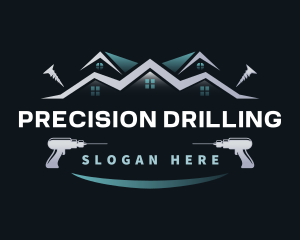 Carpentry Drill Construction logo design