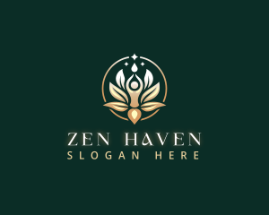 Lotus Holistic Zen Yoga logo design