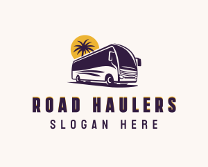 Road Trip Bus Vehicle logo design