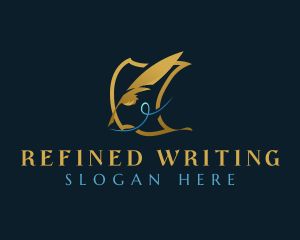 Feather Quill Writing logo design