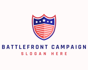 USA Shield Flag logo design