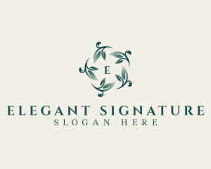 Elegant Leaf Planting logo design