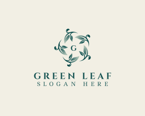 Elegant Leaf Planting logo design