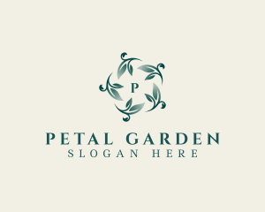 Elegant Leaf Planting logo design