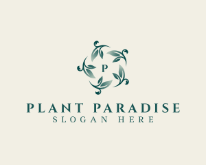 Elegant Leaf Planting logo design