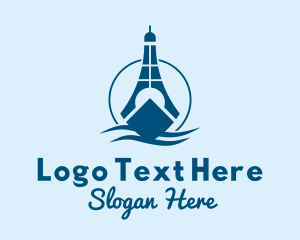 Sea Lighthouse Ship logo