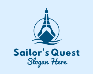 Sea Lighthouse Ship logo design