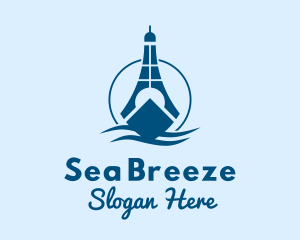 Sea Lighthouse Ship logo design