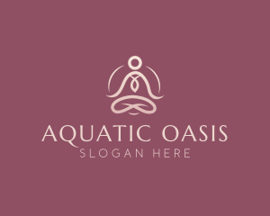 Lotus Pose Meditation logo design