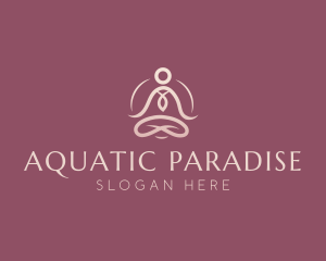 Lotus Pose Meditation logo design