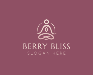 Lotus Pose Meditation logo design