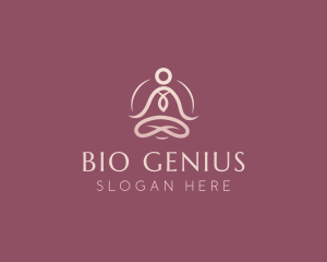 Lotus Pose Meditation logo design