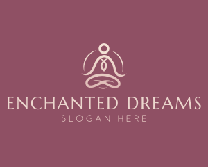 Lotus Pose Meditation logo design