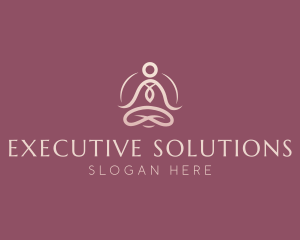 Lotus Pose Meditation logo design