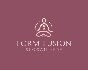 Lotus Pose Meditation logo design