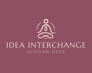 Lotus Pose Meditation logo design