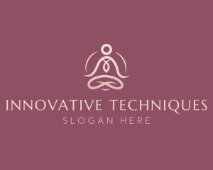 Lotus Pose Meditation logo design