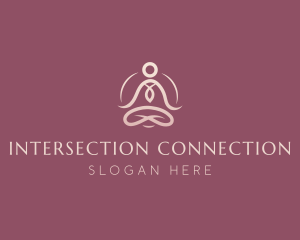 Lotus Pose Meditation logo design