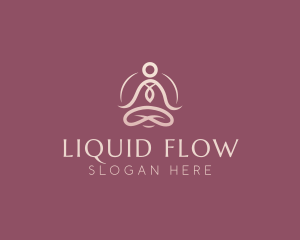 Lotus Pose Meditation logo design