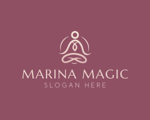 Lotus Pose Meditation logo design