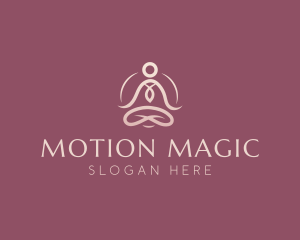 Lotus Pose Meditation logo design