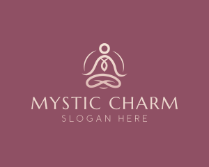 Lotus Pose Meditation logo design