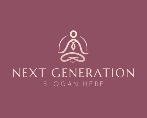 Lotus Pose Meditation logo design