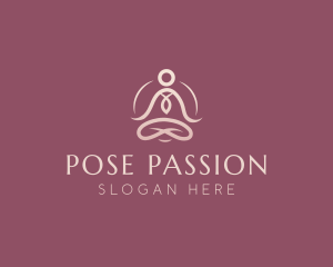 Lotus Pose Meditation logo design