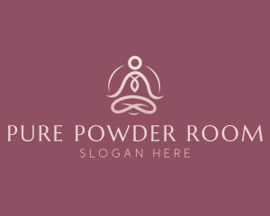 Lotus Pose Meditation logo design