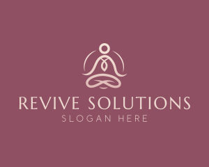 Lotus Pose Meditation logo design