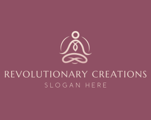 Lotus Pose Meditation logo design