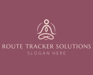 Lotus Pose Meditation logo design