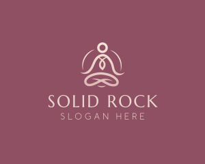 Lotus Pose Meditation logo design