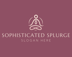 Lotus Pose Meditation logo design