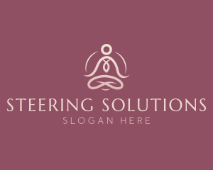 Lotus Pose Meditation logo design