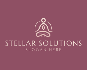 Lotus Pose Meditation logo design