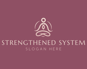 Lotus Pose Meditation logo design