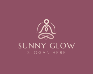 Lotus Pose Meditation logo design