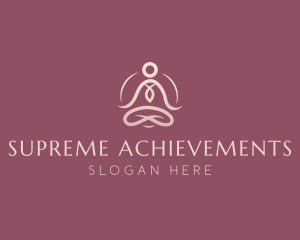 Lotus Pose Meditation logo design